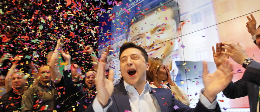 Exit poll: Wołodymyr Zełenski zwycięzcą II tury wyborów prezydenckich na Ukrainie