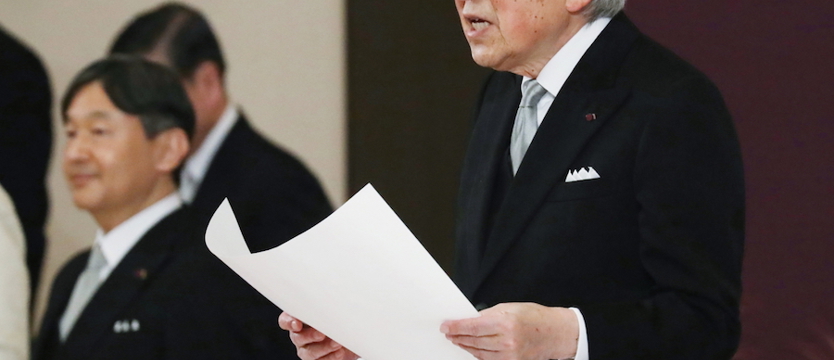 Pierwsza abdykacja japońskiego cesarza od ponad 200 lat. Akihito zrezygnował
