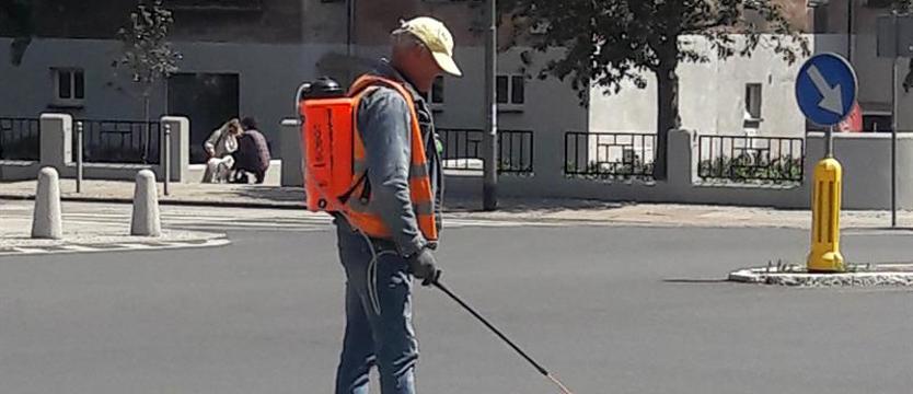 Chemią w chodnik. Przy dzieciach