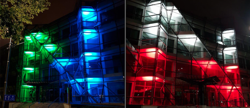 (Nano)iluminacja na budynku ZUT-u