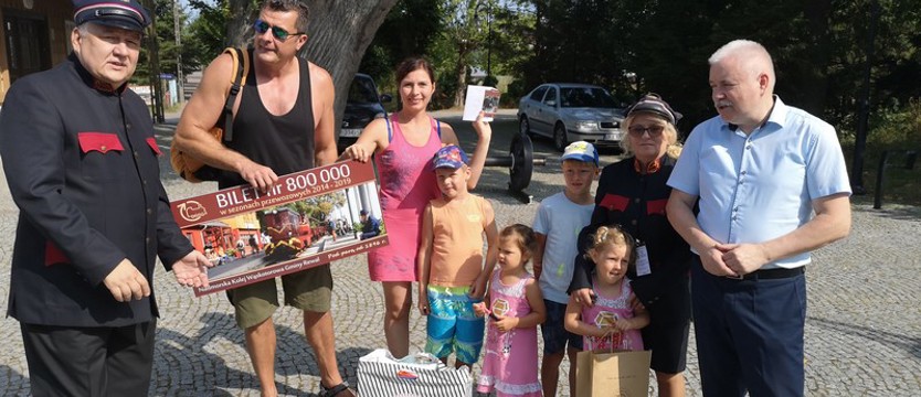800-tysięczny pasażer wąskotorówki