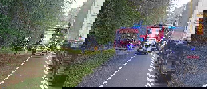 Wypadek na DK 20. Utrudnienia z przejazdem