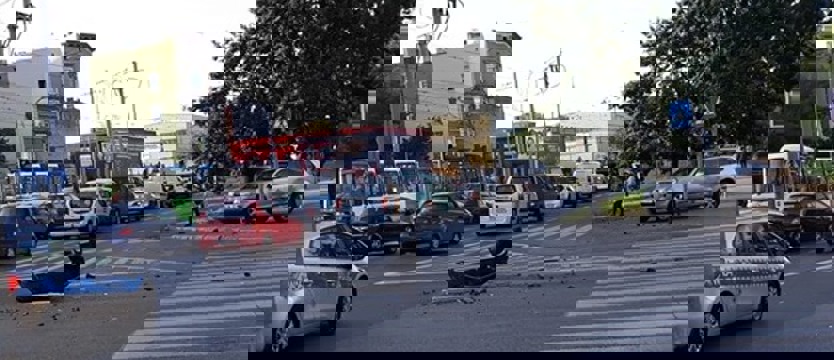 Wypadek na skrzyżowaniu Plater z Firlika