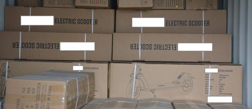Zatrzymano elektryczne hulajnogi z Chin