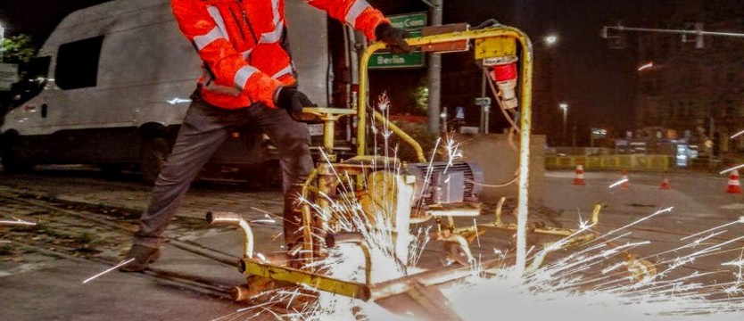 Krzyżownice torowisk po regeneracji