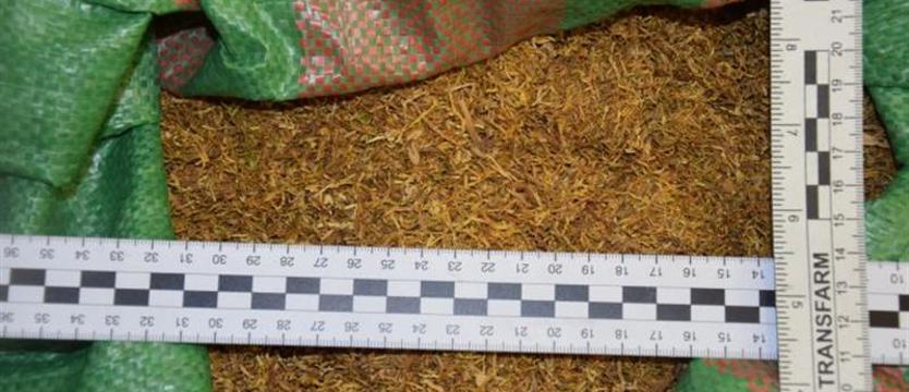 Policjanci znaleźli ponad 200 kilogramów nielegalnego tytoniu