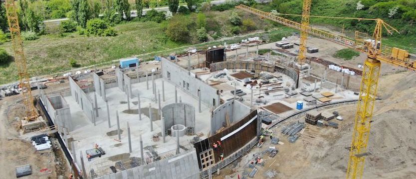 Na budowie szczecińskiego aquaparku praca wre