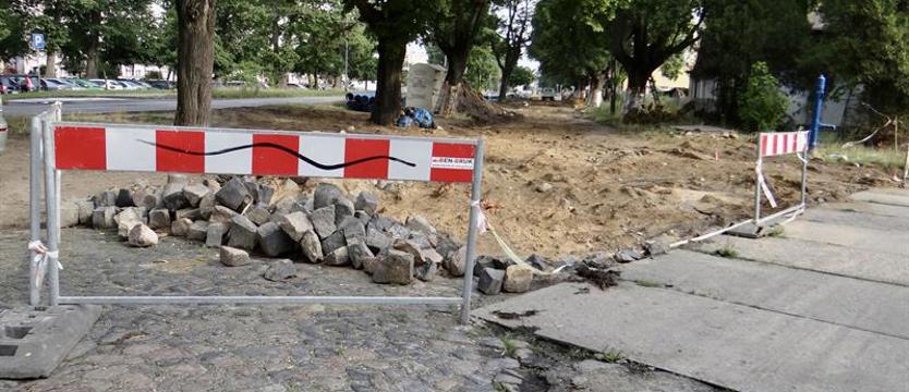 Pobocza ul. Łubinowej w przebudowie