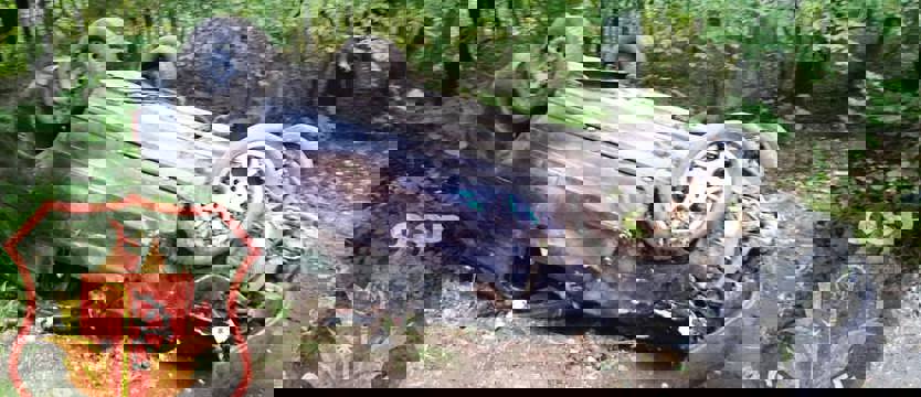 Niebezpieczne zdarzenie na drodze. Jedna osoba poszkodowana