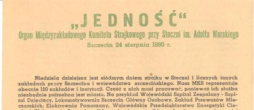 „Tam u nich jest Solidarność, to u nas będzie Jedność”…