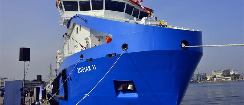 Ochrzcili statek „Zodiak II” zamówiony przez Urząd Morski w Szczecinie