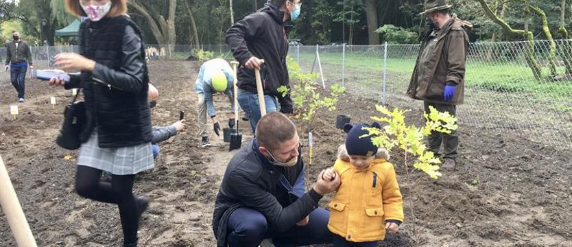 Jedno dziecko, jedno drzewo. Lipami i dębami maluchów obsadzili polanę
