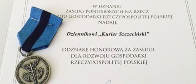 Kurier" uhonorowany - za zasługi dla gospodarki
