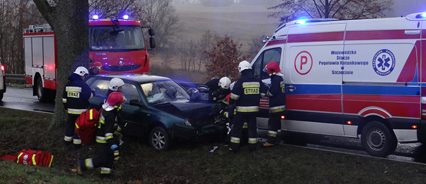 Wypadek koło Węgorzyna. Rannych 5 kobiet