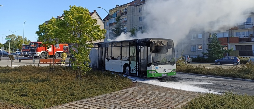Pożar autobusu na szczecińskich Gumieńcach