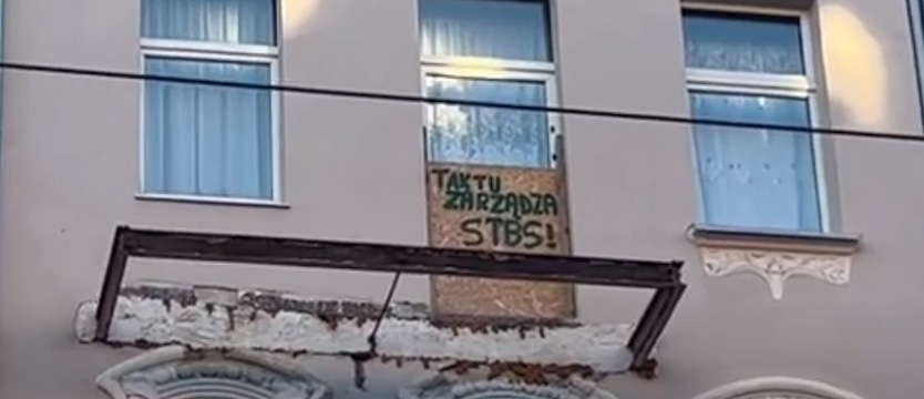 "TAK TU ZARZĄDZA STBS!". Protest na balkonie widmo