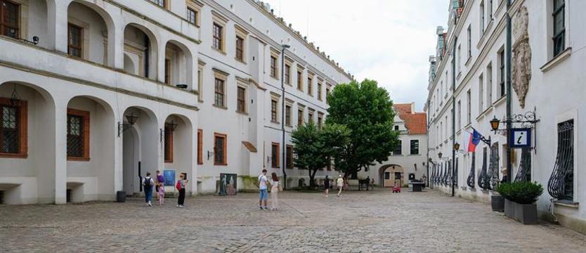 Plakaty filmowe Leszka Żebrowskiego. W Zamku Książąt Pomorskich
