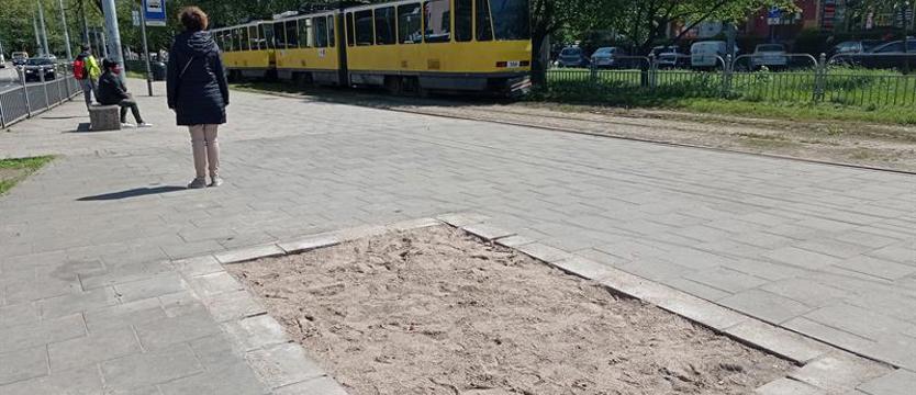 Piaskownica na środku przystanku. Specjalny bonus dla pasażerów?