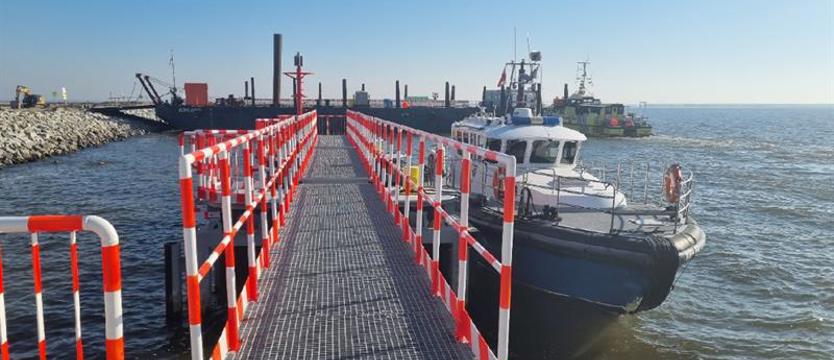 Przystań na nowej wyspie na Zalewie Szczecińskim gotowa