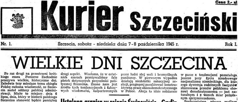 Świętujemy 79. urodziny. W październiku 1945 r. ukazał się pierwszy numer „Kuriera Szczecińskiego”