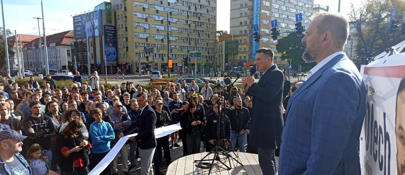 Mentzen w Szczecinie apeluje o frekwencję