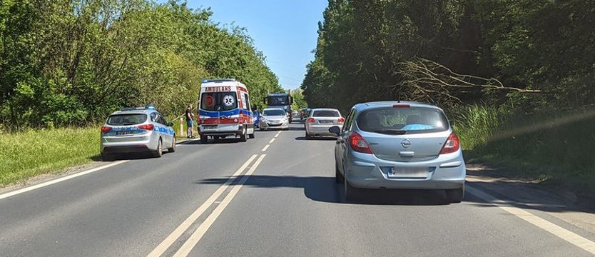 Potrącenie rowerzysty na ul. Krygiera w Szczecinie