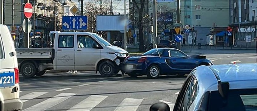 Zderzenie na pl. Kościuszki w Szczecinie