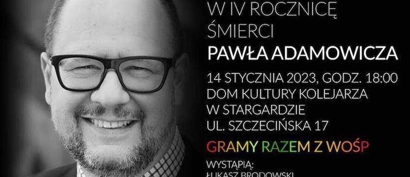 Hołd dla Pawła Adamowicza w Stargardzie. Demonstracja i koncert