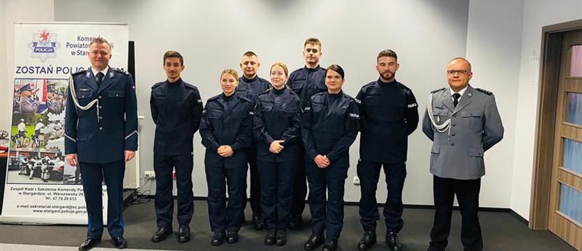 Wcieleni do służby w Stargardzie. Czterech policjantów i trzy policjantki