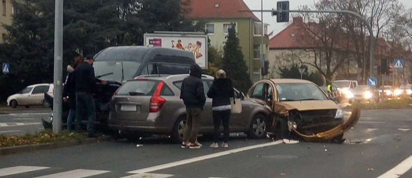 Zderzenie na skrzyżowaniu ul. Witkiewicza i Santockiej
