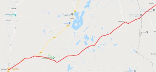Droga rowerowa Krackow Warnik