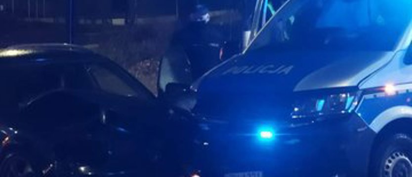 Kolizja z radiowozem w Szczecinie