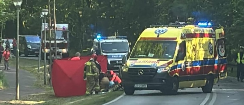 Śmiertelny wypadek w Pilchowie. Droga zablokowana