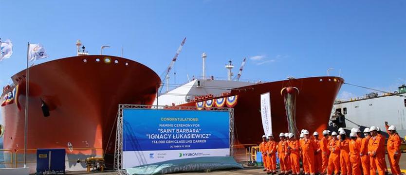 Gazowce „Święta Barbara” i „Ignacy Łukasiewicz” po chrzcie. Orlen będzie nimi przewoził LNG