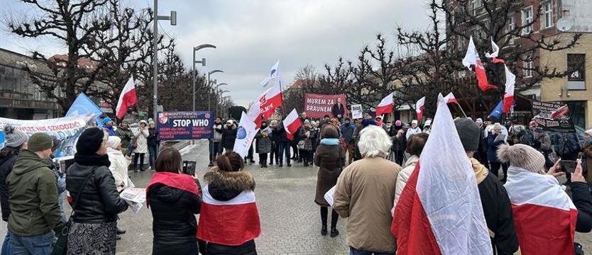 Demonstracja w Szczecinie: Stop WHO, Murem za Braunem