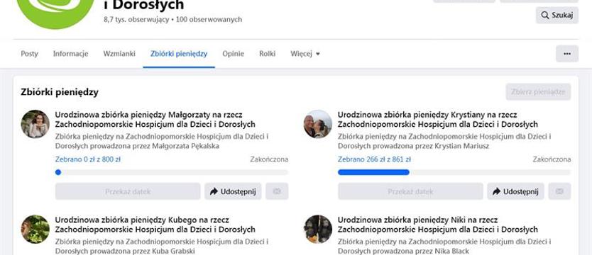 NGO już nie poprosi o pieniądze na Facebooku