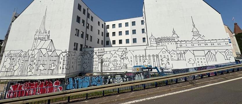 Nowy mural na Podzamczu. Hołd dla historycznego dziedzictwa