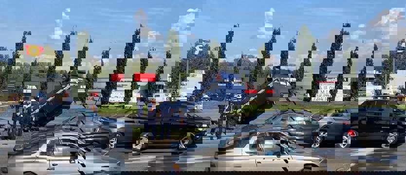 Policyjny radiowóz dachował na prawobrzeżu Szczecina