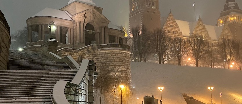 Szczecin przykryty śniegiem