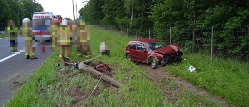 Wypadek na S10, niedaleko zjazdu na Motaniec. Ranna 66-letnia kobieta