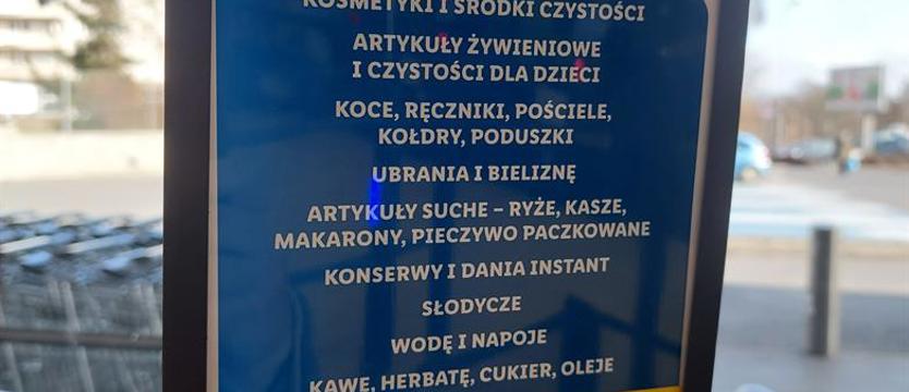 Wątpliwości przy darach. Produkty ze zbiórki pojadą do Ukrainy