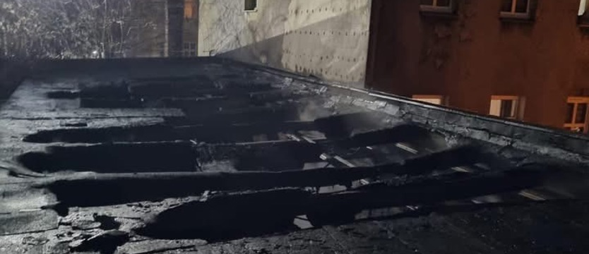 Pożar pustostanu przy ul. Mickiewicza
