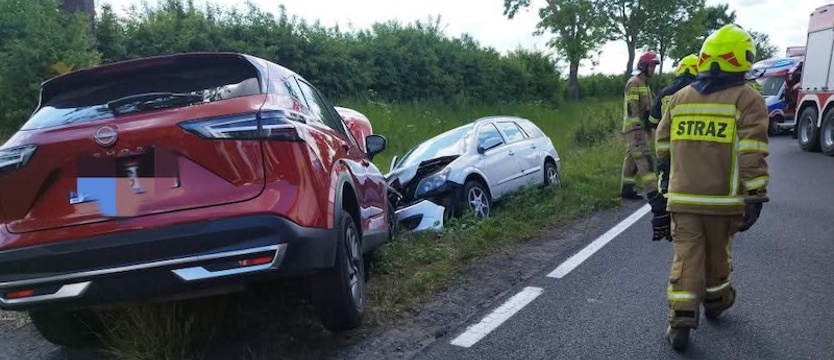 Wypadek na DK 10 koło Żukowa