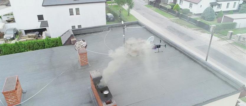 Dron namierza zanieczyszczenia