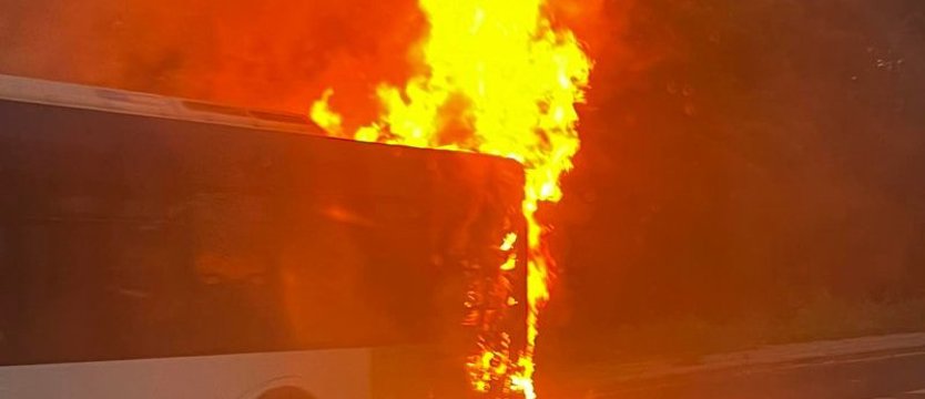 Zapalił się autobus linii C
