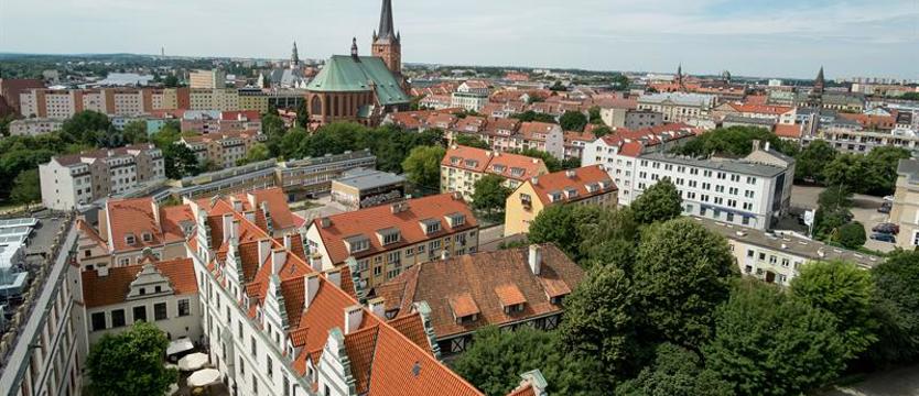 Widok z Wieży Dzwonów na piękny Szczecin