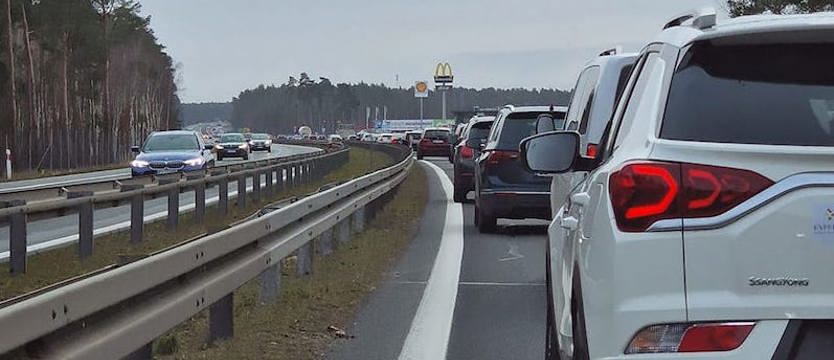Potężny korek na A6