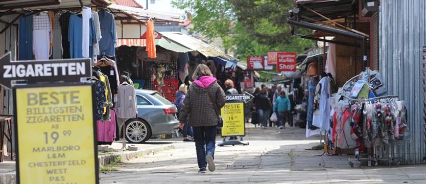 Na przygranicznym targowisku klientów zbyt mało. Trudno o optymizm