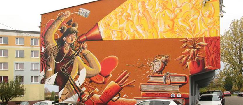 Mural na koszalińskiej Kreślarni