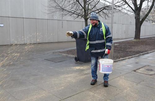 W środę na ulicach Szczecina zrobiła się ślisko Fot. Ryszard Pakieser
